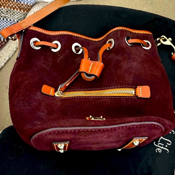 Suede Small Drawstring Crossbody - Picture 5 of 8